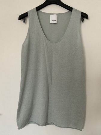 ALLUDE Baumwolle Leinen Strick Top Gr L NEU NP 149