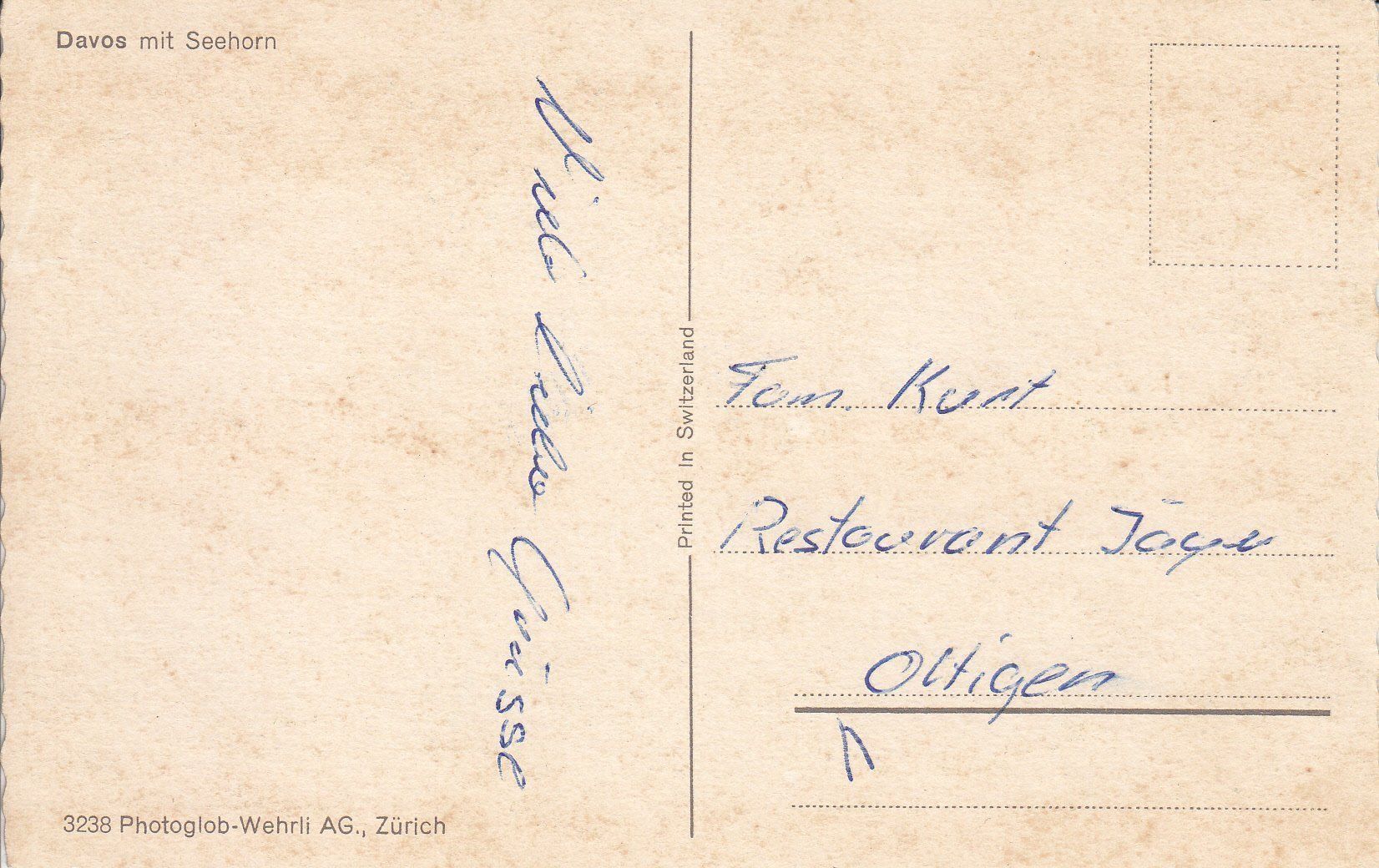 Ansichtskarten: Davos, ca. 1950 – Gebraucht aus Bürglen TG von StampGraf 1