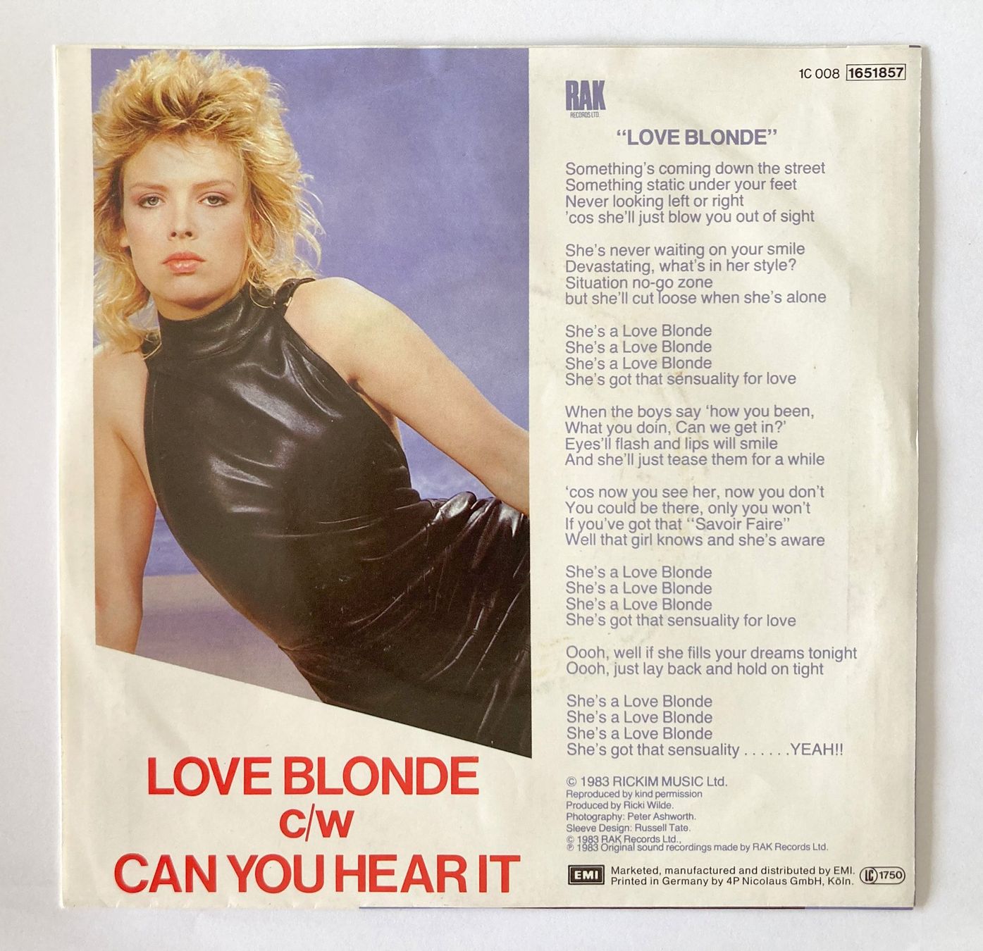 Vinyles: KIM WILDE - LOVE BLONDE – D'occasion à Bottens par hotter-than-hell 1
