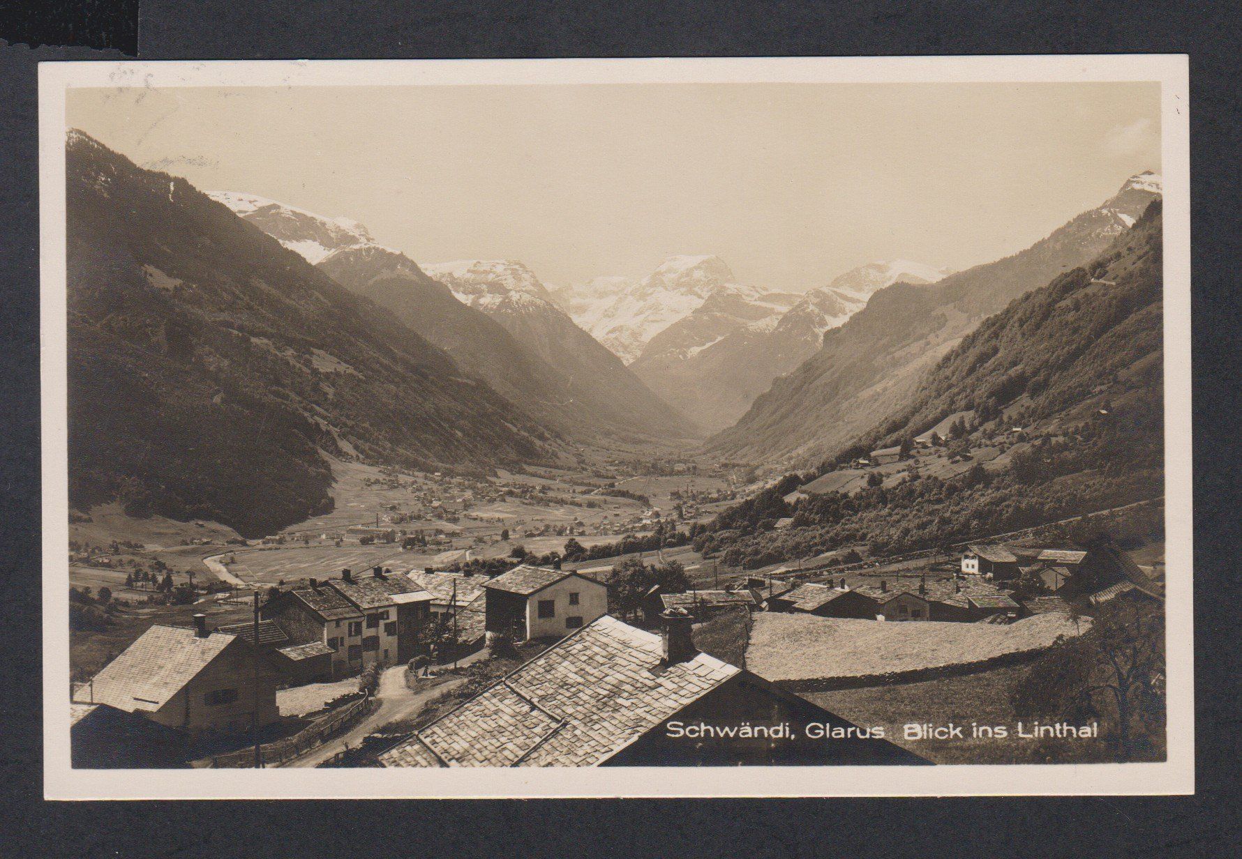 Cartoline postali: Schwändi  GL   :   alte Ansichtskarte von 1927 – Usato da Vitznau venduto da Ropaku