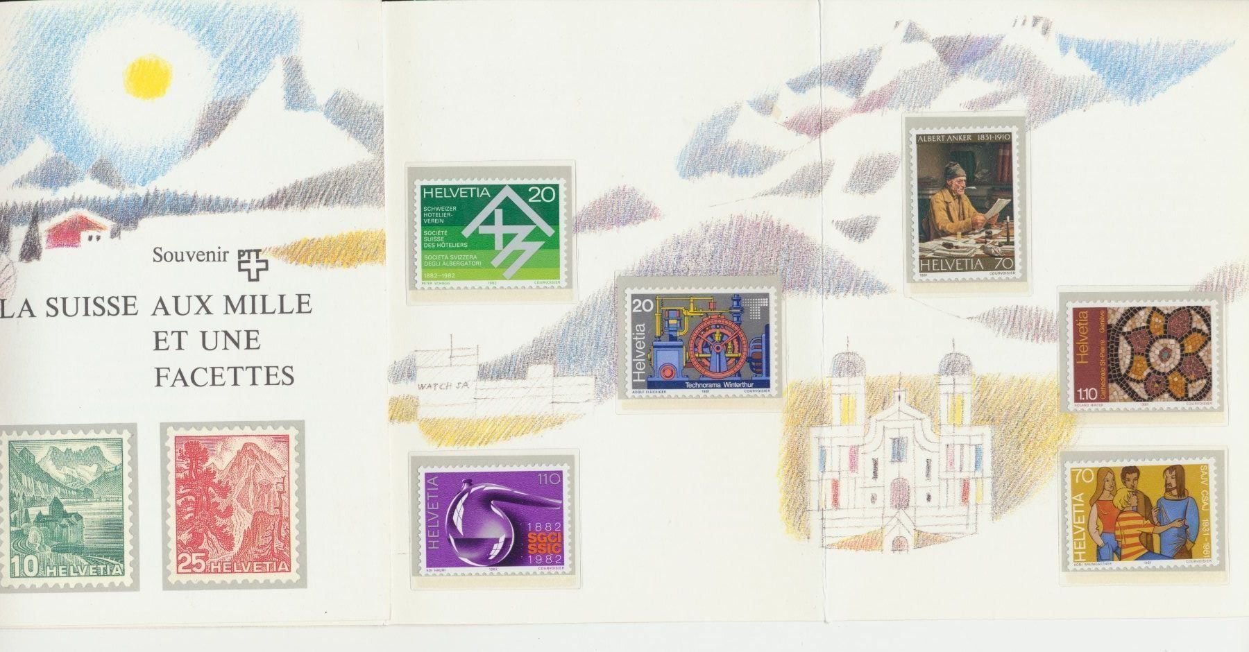 Alle Briefmarken: PTT Souvenir-Heftchen Nr. 4a - d ** – Gebraucht aus Schnottwil von Chasarmar 3