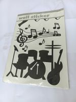 Wandsticker Musik Noten Schlagzeug Gitarre Neu