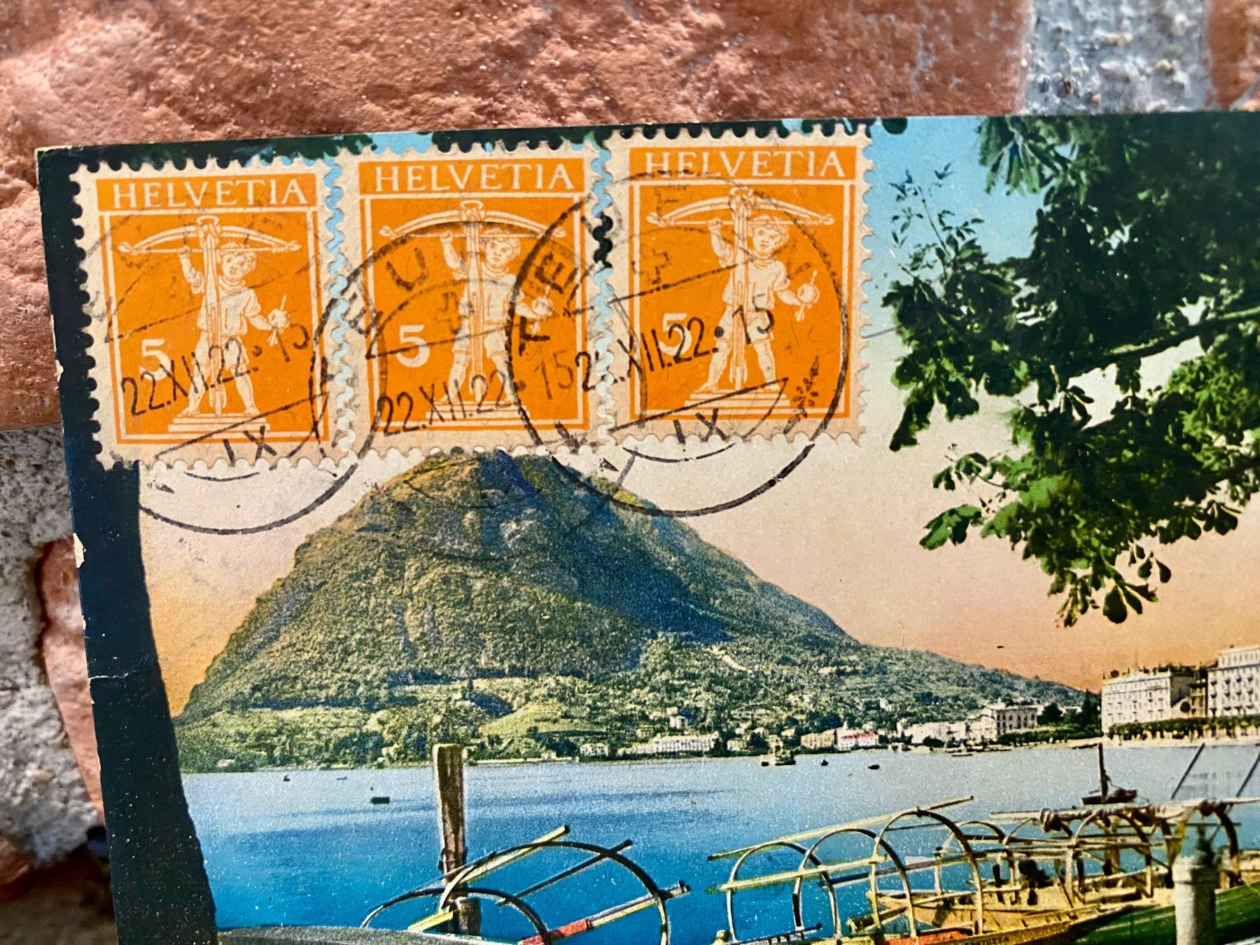 Cartoline postali: 1922 Quai e Mte San Salvatore - British Straits Settlements – Usato da Root venduto da ENGLAND-TREASURES 3