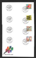 4 FDC Pro Patria 1991 Serie Einzelmarken ET 14.5.1991