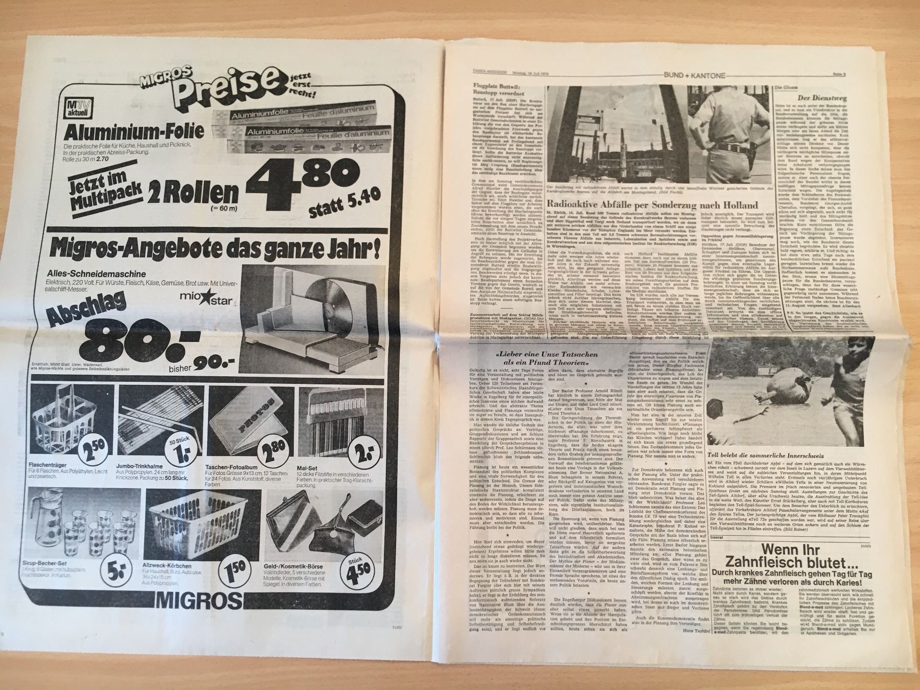 Zeitschriften & Magazine: Tagesanzeiger vom 19. Juli 1976 – Gebraucht aus Luzern von Jiggy_8898 2