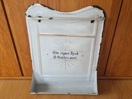 Alte Vintage Email Kellen Küchenhalterung 1920/30er