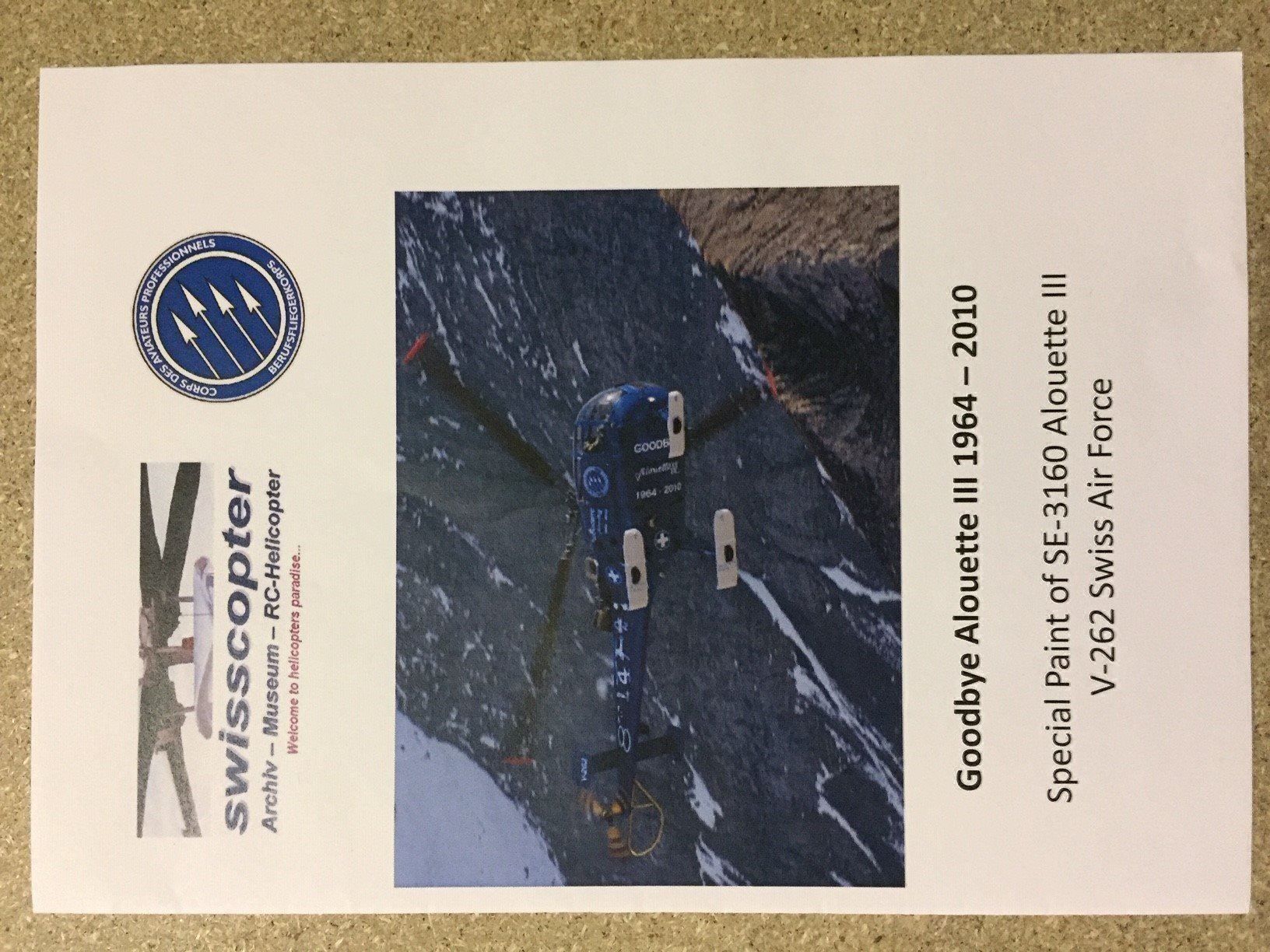 Modellbausätze & Standmodelle: Decal-Bogen "Goodbye Alouette III"  1/72 – Neu und originalverpackt aus Schwanden-Brienz von swisscopter 1