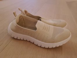 Bequeme Sneaker für Damen, Grösse 38, hellbeige, Top Zustand
