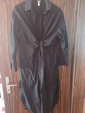 H&M schwarzes Hemdblusenkleid Gr. M 