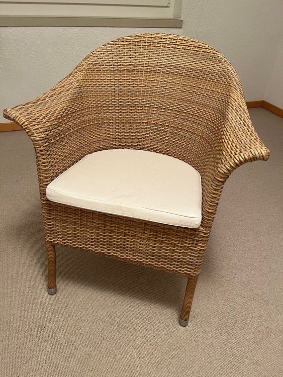 Sehr schöner Korbstuhl mit Sitzkissen Kaufen auf Ricardo