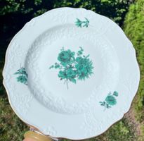 Meissen Porzellan Bukett Kupfergrün Teller 1.Wahl, 1924-1934