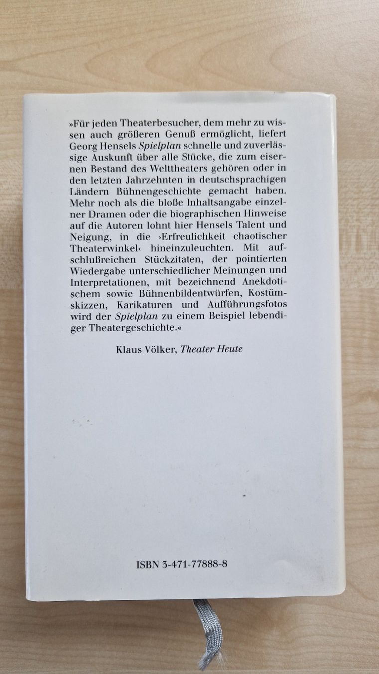 Libri: Spielplan / Der Schauspielführer 2 / Georg Hensel – Usato da Malters venduto da page02 1