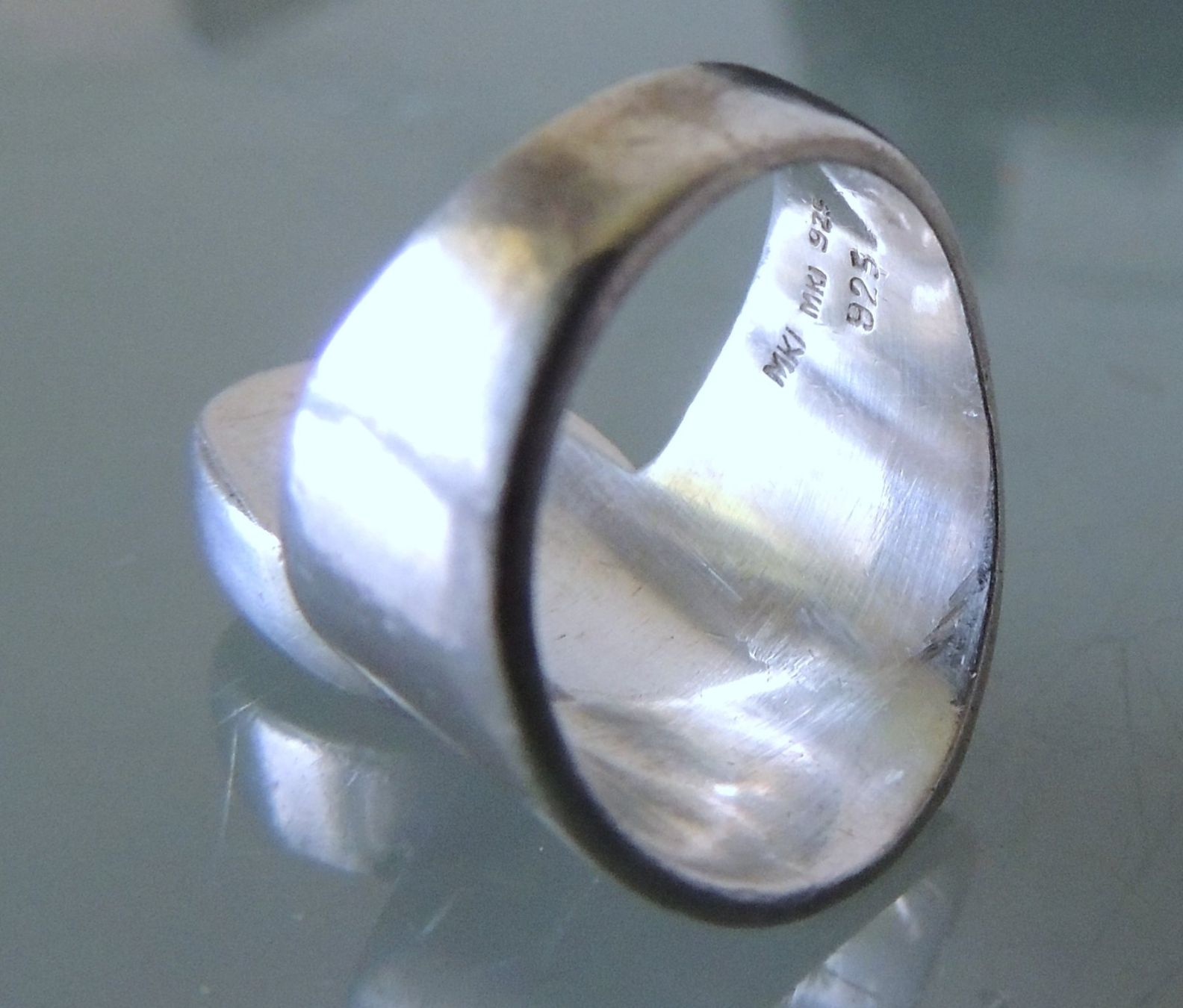 Anelli: Abalone Perlmutt Silber 925 Fingerring Gr. 49 – Usato da Waldenburg venduto da schaller707 5