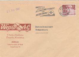 Zürich-Brief mit Werbung Wepro AG 1960