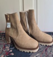 Rieker Stiefeletten, Gr. 41, beige, neuwertig, ungetragen