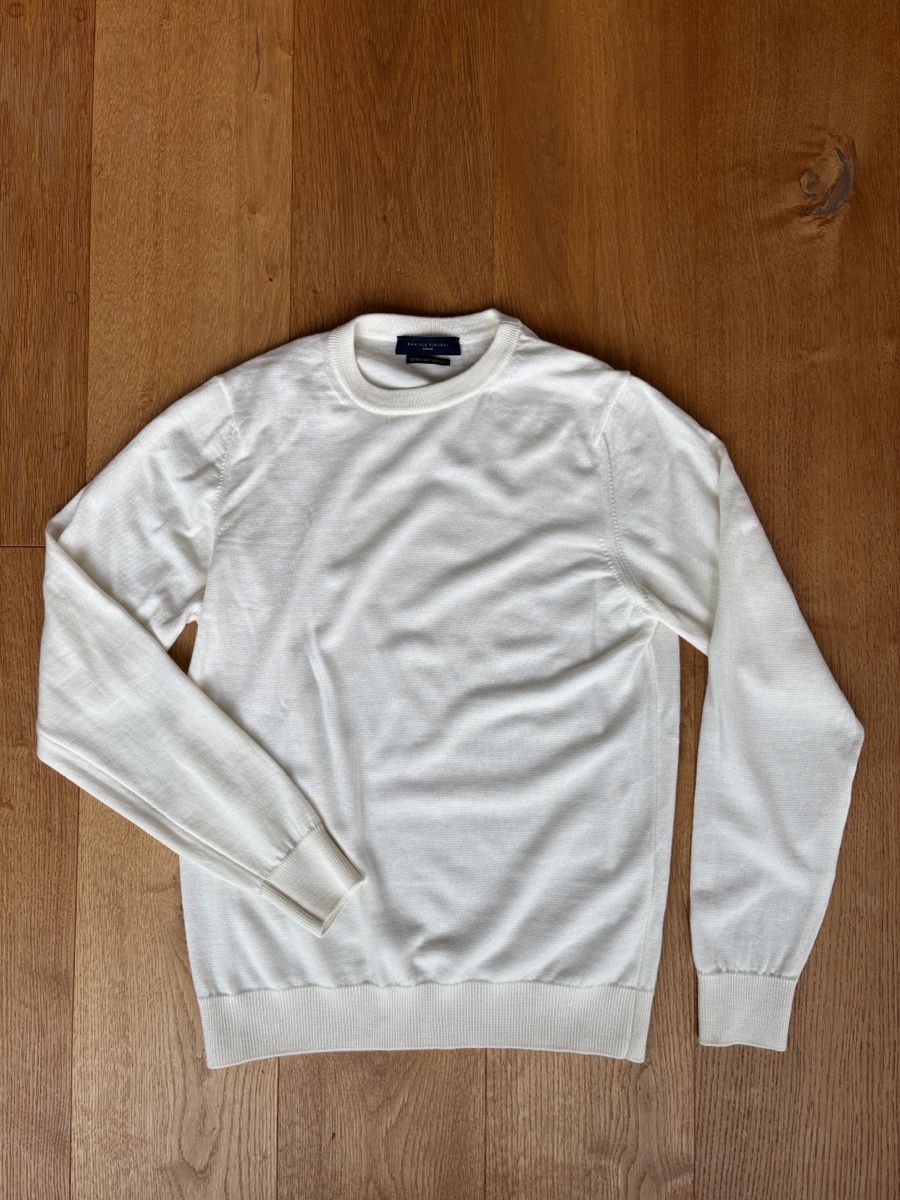 Pullover & Sweatshirts: Hochwertiger Merino-Pullover Écru neu – Neu (gemäss Beschreibung) aus Meggen von tranuk