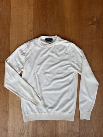 Hochwertiger Merino-Pullover Écru neu