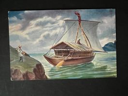 Postkarte Schiff Indien ungebraucht  (P95)