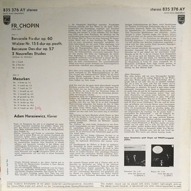 Dischi in vinile: Chopin - Recital (LP, Harasiewicz) – Usato da Grüningen venduto da azulamarillo_vinyl 1