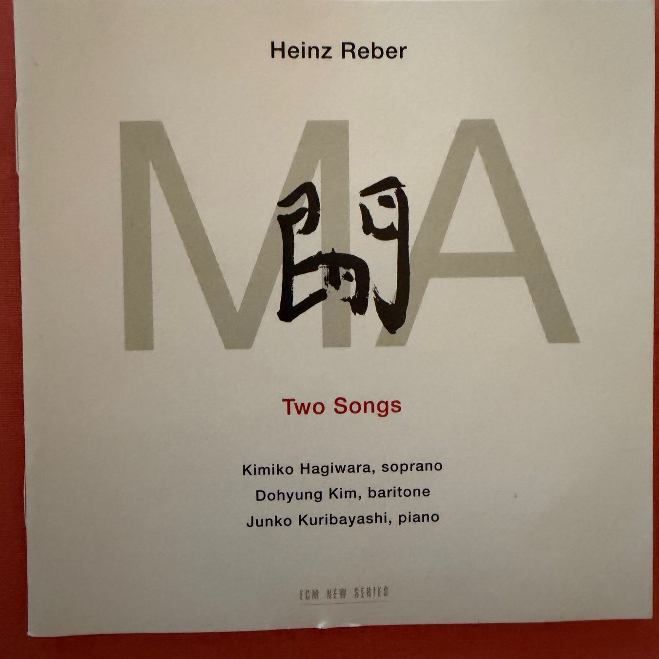 CDs: Heinz Reber – MA Two Songs (CD ECM New Series) 1994 in Bern – Gebraucht aus Zug von Mirare9