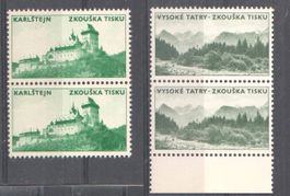 CZECHOSLOVAKIA 1966 - Probedruck - Zkoušk Tisku - 2 pairs