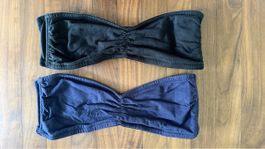 Bandeau Top dunkelblau/schwarz Grösse 36