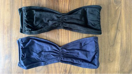 Bandeau Top dunkelblau/schwarz Grösse 36