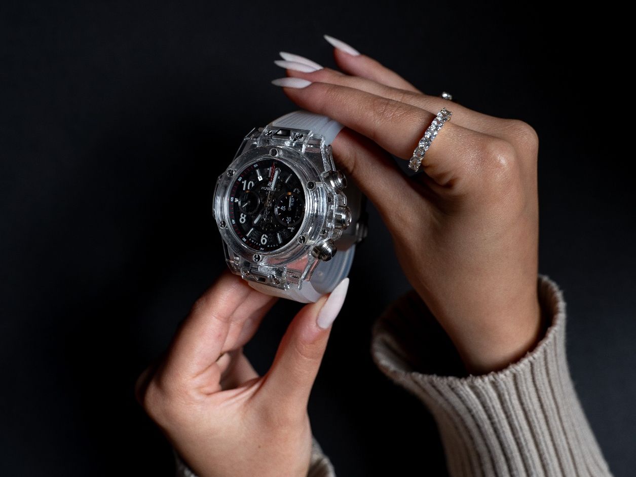 Hublot Orologi: Hublot Unico Saphire – Usato da St. Gallen venduto da Aureum-Momentum 3