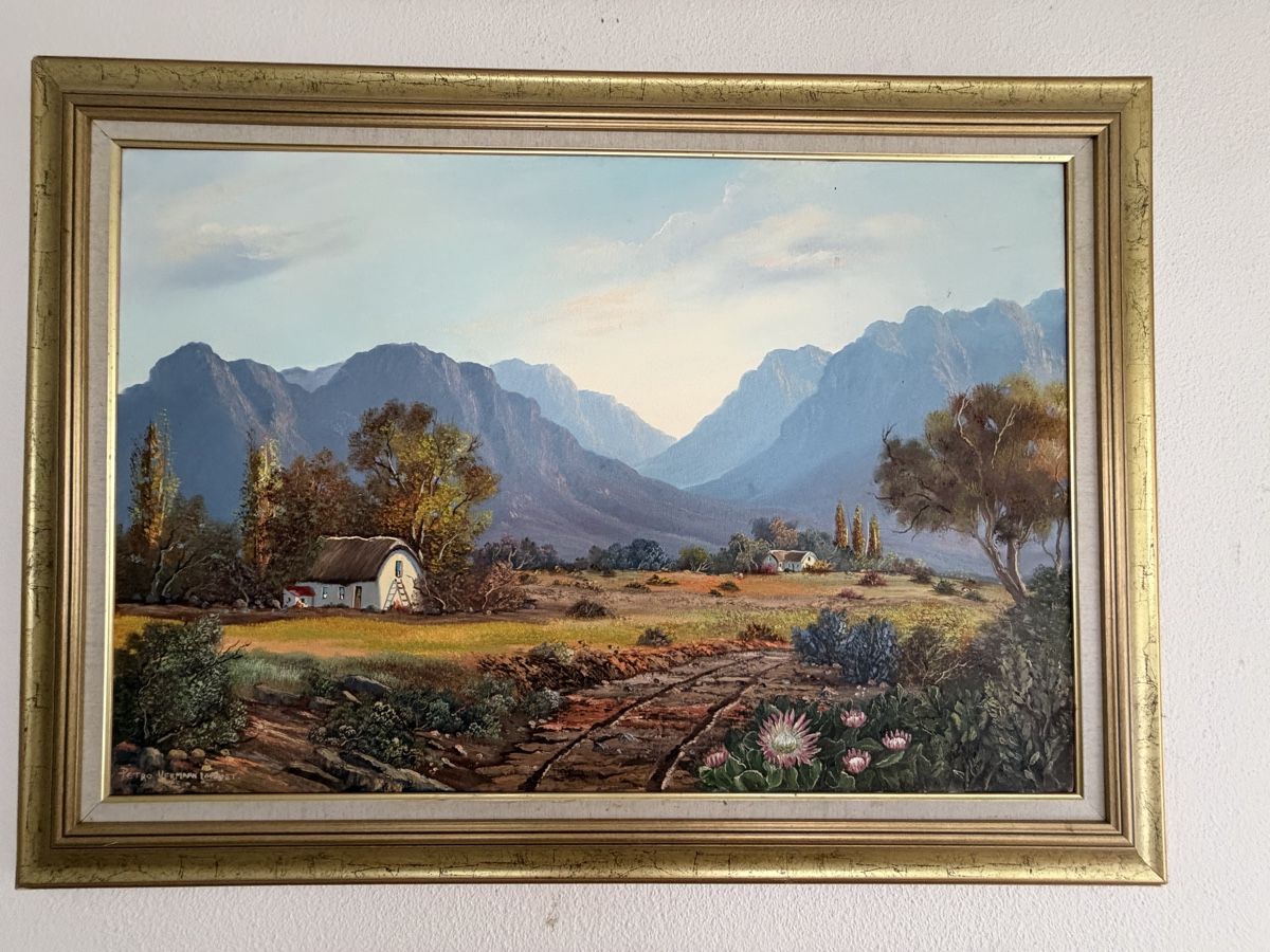 Gemälde: Vintage Ölgemälde Berglandschaft mit Haus signiert Petro Ver – Gebraucht aus Zürich von Mirian.santarem 1