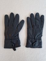 Damen Leder Handschuhe Gr. S Schwarz