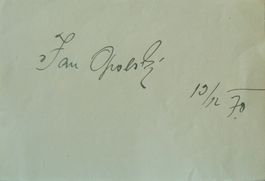 Jan Opolsky (1875-1942) Schriftsteller - Autogramm