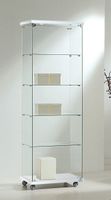 Glasvitrine, ESG Glas, Weiss, LED (B.60cmxT.40cmxH.181cm)