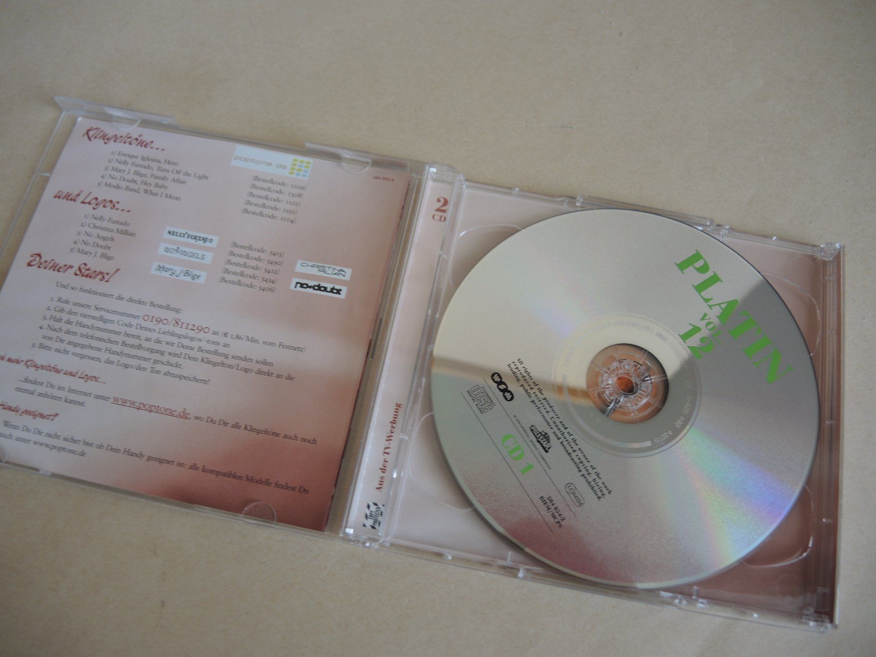 CD: Platin Vol. 12 - Diverse Interpreten - Doppel- CD TV-Werbung – Usato da Rorschach venduto da Pop-upBrocki 1