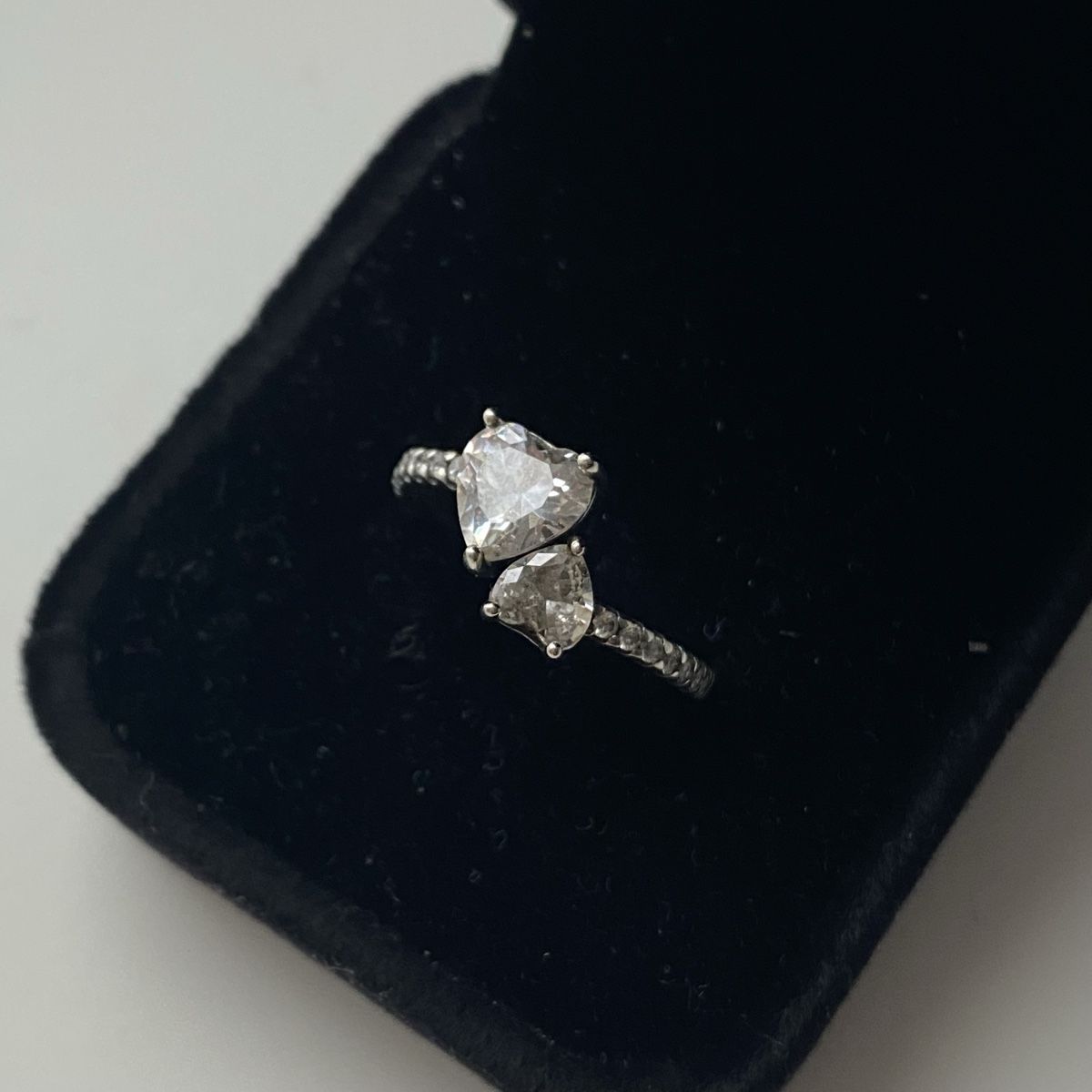 Ringe: Silber 925 Doppelte Herz Ring – Gebraucht aus Givisiez von dor_xb9k 1