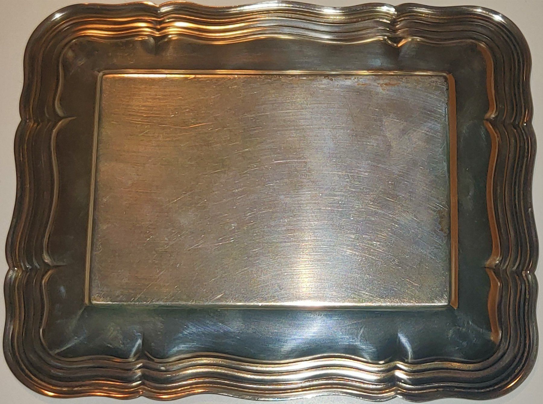 Piatti di portata: 2 kleine Silbertabletts Set Chippendale Vintage – Usato da Widen venduto da The_Queen 4