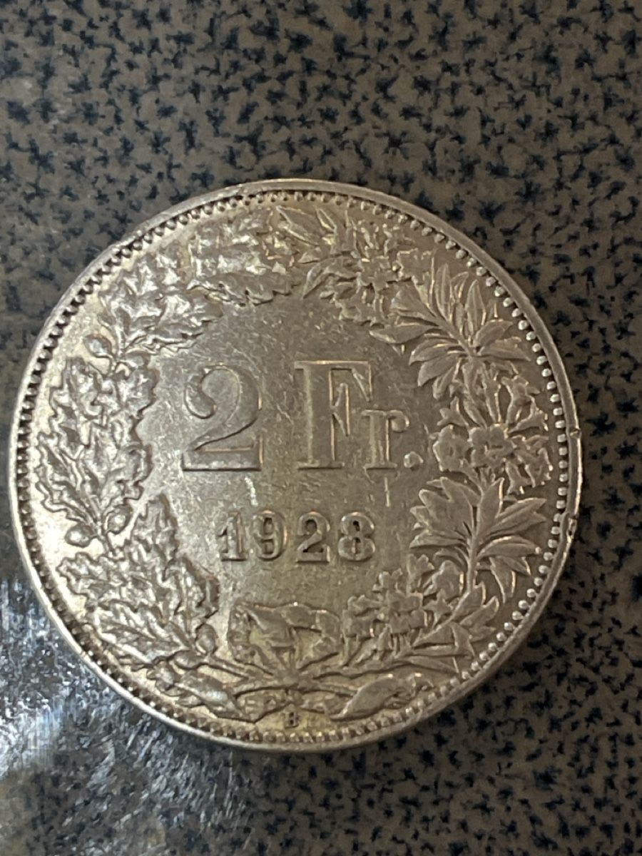 Tutti le monete: Deux francs 1928 B – Usato da Prangins venduto da Rodard8