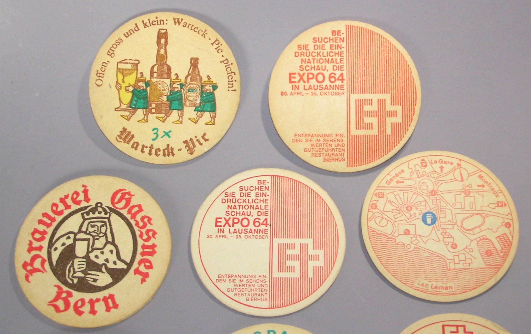 Untersetzer: 11ST. DIVERSE ALTE BIERDECKEL – Gebraucht aus Grenchen von Antique-hunter 4