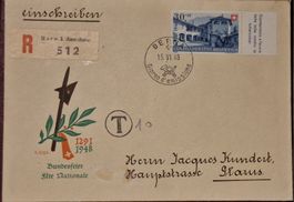 Pro Patria FDC Italienisch 1948 mit Illustration
