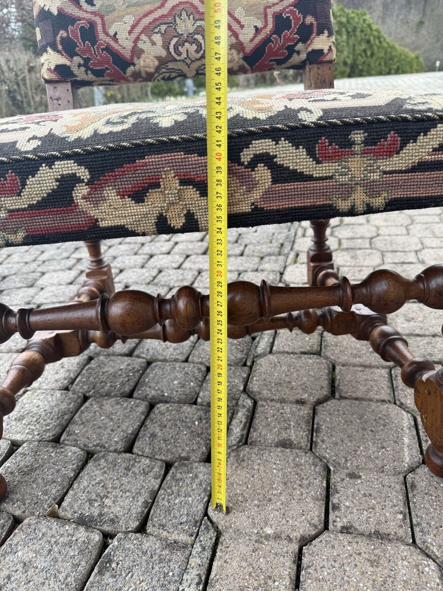 Sedie: Antiker Stuhl mit Wandteppichbezug, – Usato da Aarburg venduto da Yula24 8