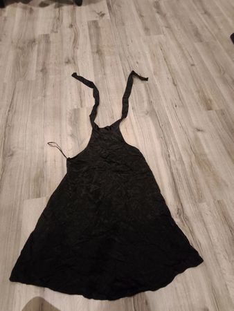 Vestito corto Zara nero scollo all'americana taglia XS