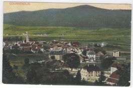 alte Litho/JURA Flugaufnahme vom Dorf COURRENDLIN