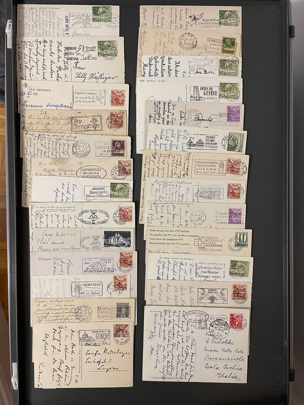 Tutti i francobolli: Briefmarken Schweiz mit Postwerbeflaggen – Usato da Abtwil SG venduto da Cards31 4