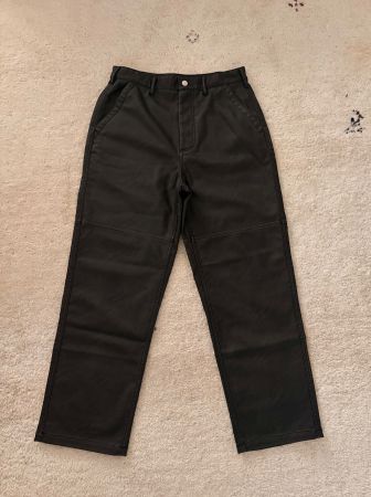 Baggy Pull & Bear Brun foncé en simili cuir