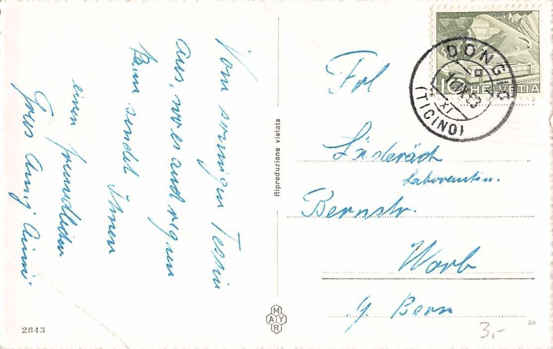 Cartoline postali: Saluti di AQUAROSSA 1953 – Usato da Lufingen venduto da Rac0 1