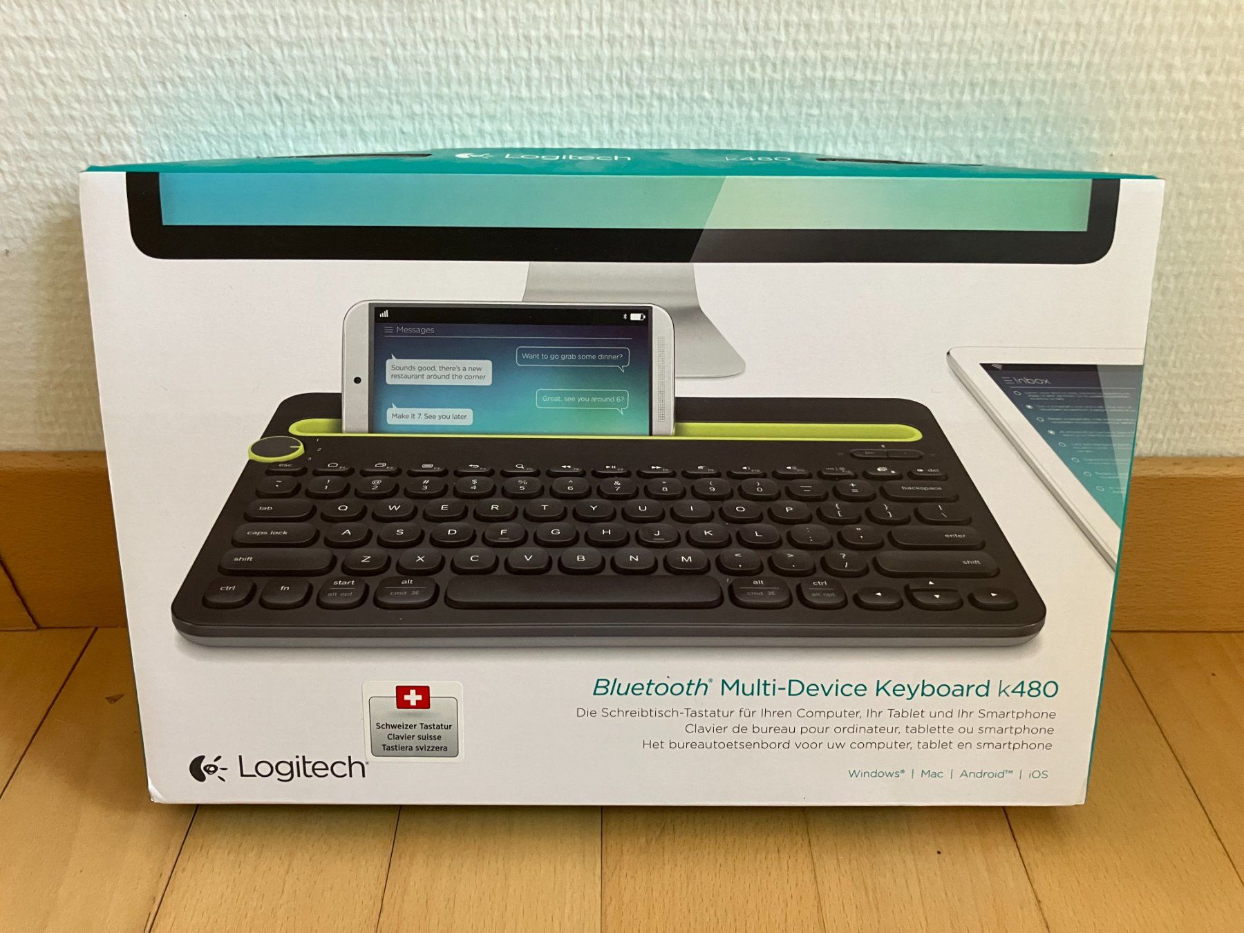 Logitech Tastiere: Logitech K480 Bluetooth Multi‑Device Keyboard – CH Layout – Usato da Murten venduto da tanjens