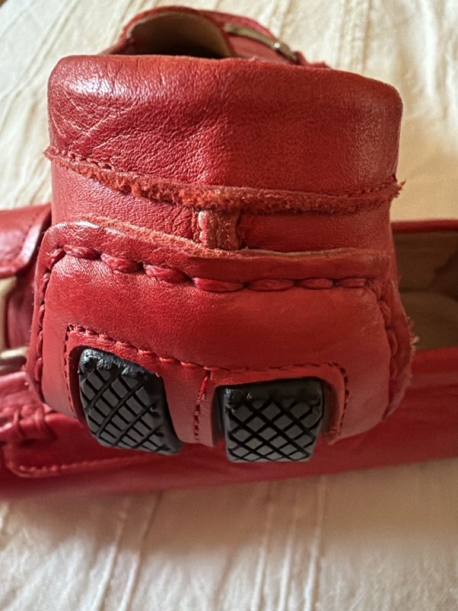 Globus Scarpe da donna: Globus: Autoschuhe rotes Leder Gr. 38 – Usato da Dübendorf venduto da Quercia27 5