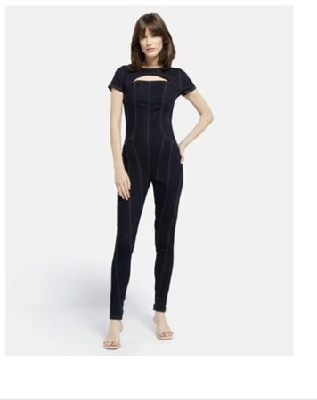 Guess Denim Jumpsuit – Dunkelblau, Grösse W28, neuwertig