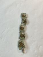 Ancien bracelet en argent sterling 925, avec incrustation 