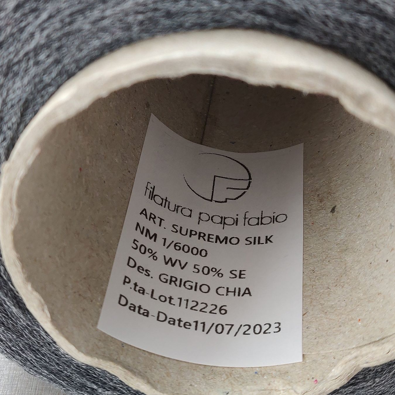 Lana: Seide 50% & Merino Extra 50% Kette Papi Fabio 510g grau mel – Nuovo (secondo la descrizione) da Lufingen venduto da Rosenquarz7 5
