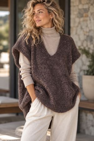 Sehr hübsche & stylische Strickweste / Pullunder Gr.M-XL NEU